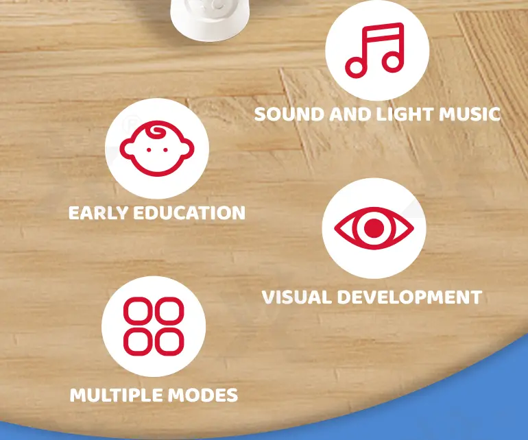 2-in-1 Baby Gaming Table Toy, 8 Activities, Sounds and Lights (TB-4985021) — illustrated product details, panel 2