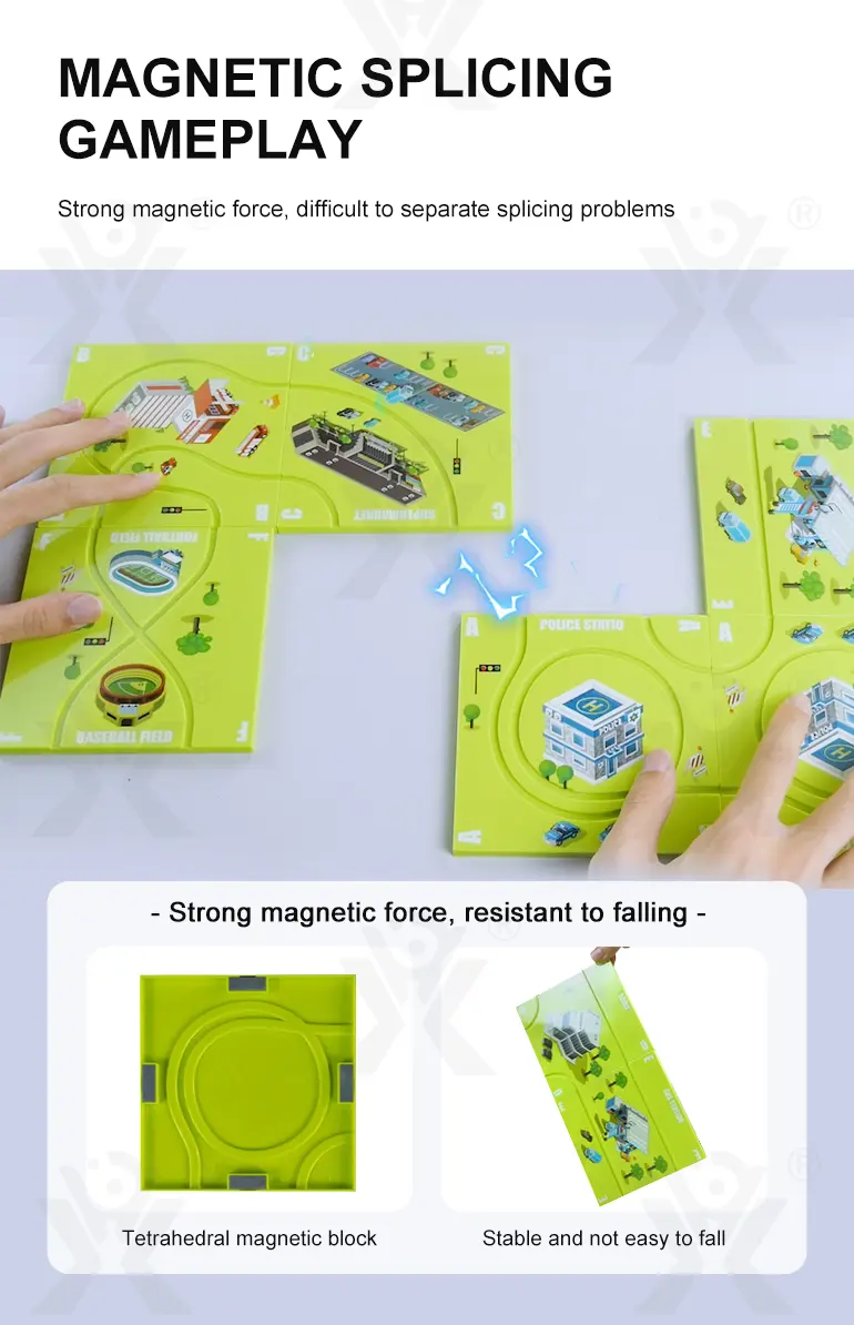 DIY Magnetic Puzzle Track Toy, Track Toy Set (TB-4171083) — illustrated product details, panel 2