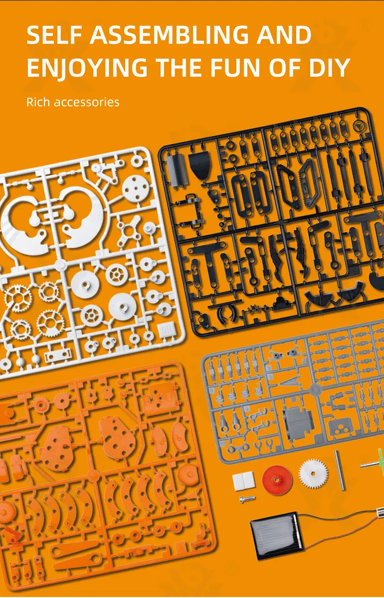7-in-1 Solar Robot Toy, Solar Powered, Transform to Different Shapes, DIY Funs (TB-3969410) — illustrated product details, panel 4