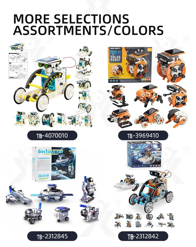 7-in-1 Solar Robot Toy, Solar Powered, Transform to Different Shapes, DIY Funs (TB-3969410) — illustrated product details, panel 5