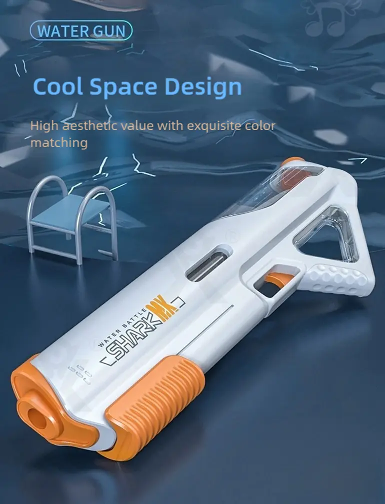 High-pressure Water Gun With Futuristic Space Appearance, 11M Range, Leak-Proof, Water Bottle Compliment (TB-5024648) — illustrated product details, panel 3