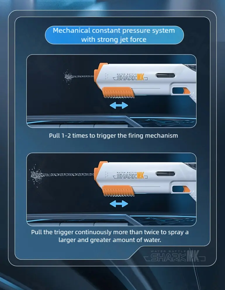High-pressure Water Gun With Futuristic Space Appearance, 11M Range, Leak-Proof, Water Bottle Compliment (TB-5024648) — illustrated product details, panel 5