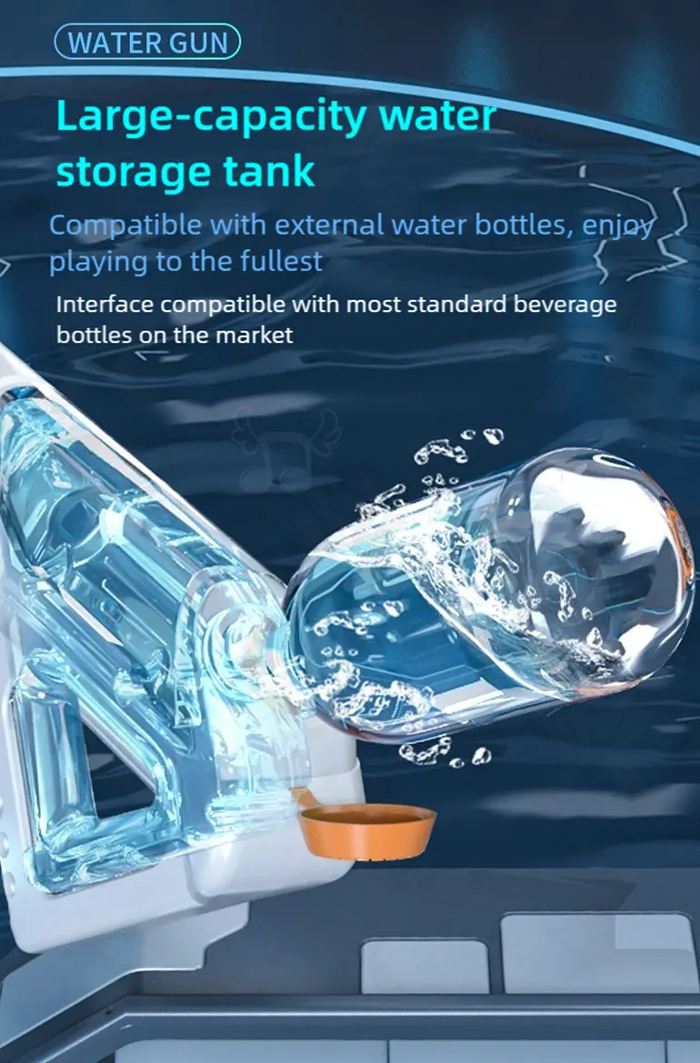 High-pressure Water Gun With Futuristic Space Appearance, 11M Range, Leak-Proof, Water Bottle Compliment (TB-5024648) — illustrated product details, panel 8