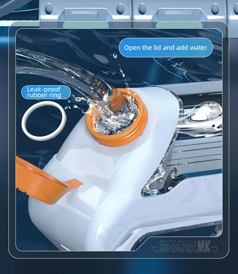 High-pressure Water Gun With Futuristic Space Appearance, 11M Range, Leak-Proof, Water Bottle Compliment (TB-5024648) — illustrated product details, panel 9