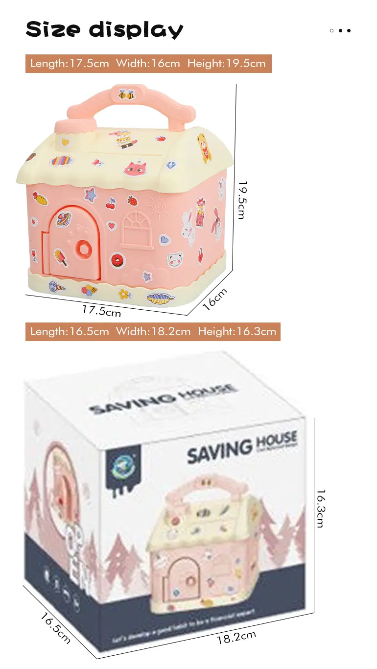 Treasure House Piggy Bank, Portable (TB-2297621) — illustrated product details, panel 6