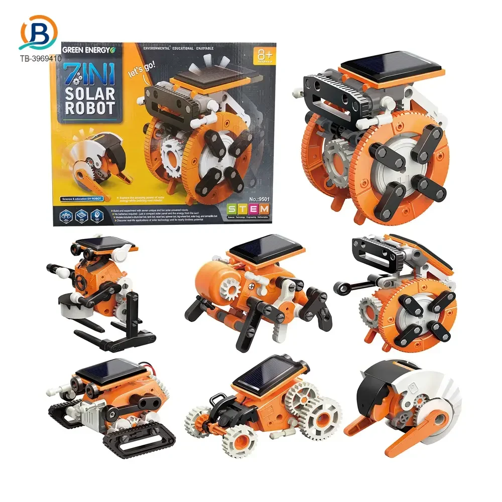 7-in-1 Solar Robot Toy, Solar Powered, Transform to Different Shapes, DIY Funs (TB-3969410) — product photograph 7