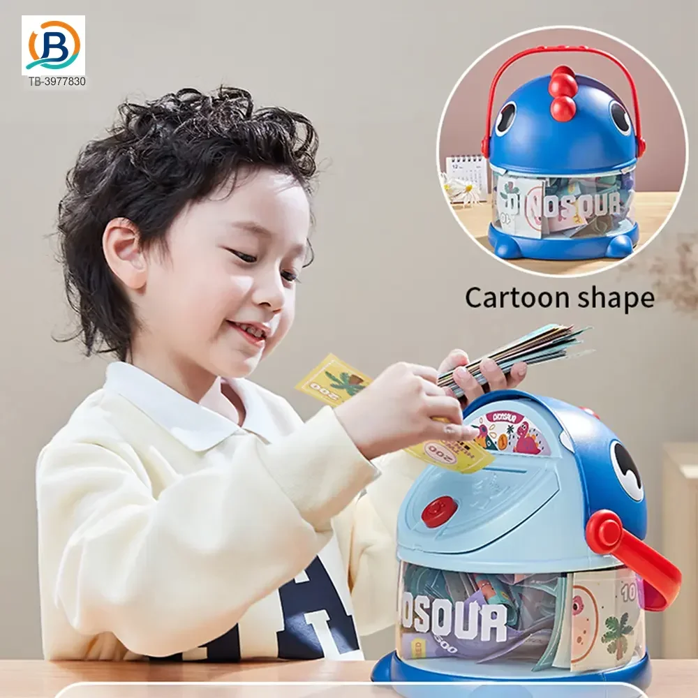 Dinosaur Piggy Bank, Transparent Deposit Box With a Wish Book, ABS Material (TB-3977830) — product photograph 6