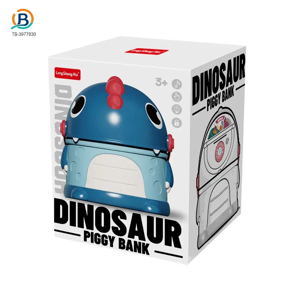 Dinosaur Piggy Bank, Transparent Deposit Box With a Wish Book, ABS Material (TB-3977830) — product photograph 4