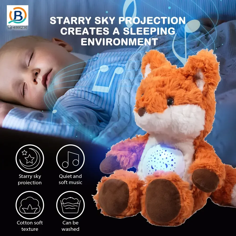 Music Soothes Plush Toy Within Starry Projection, White Noise, Music Loop, Voice IC Detachable For Cleaning (TB-4866236) — product photograph 2