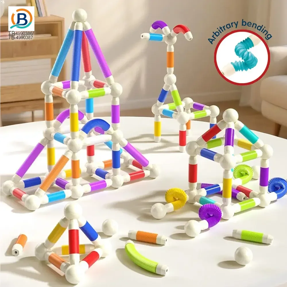 Telescopic Magnetic Rod Toys, 720° Rotation, 2D/3D Buildings Available (TB-4990386, TB-4990387) — product photograph 5
