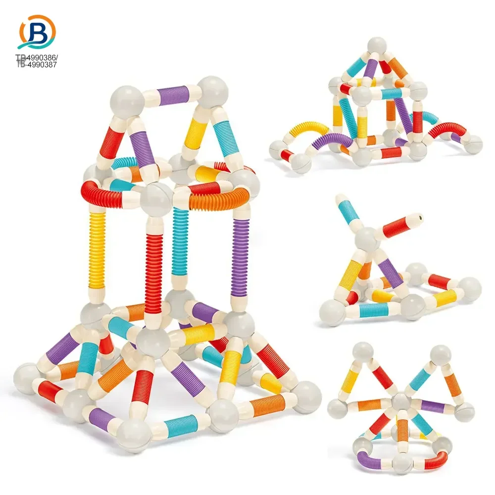 Telescopic Magnetic Rod Toys, 720° Rotation, 2D/3D Buildings Available (TB-4990386, TB-4990387) — product photograph 4