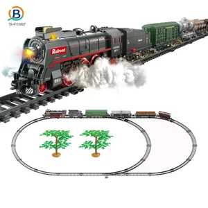 Wholesale Retro Electric Train Toy, Steam Spray Effect – Track Toy Set