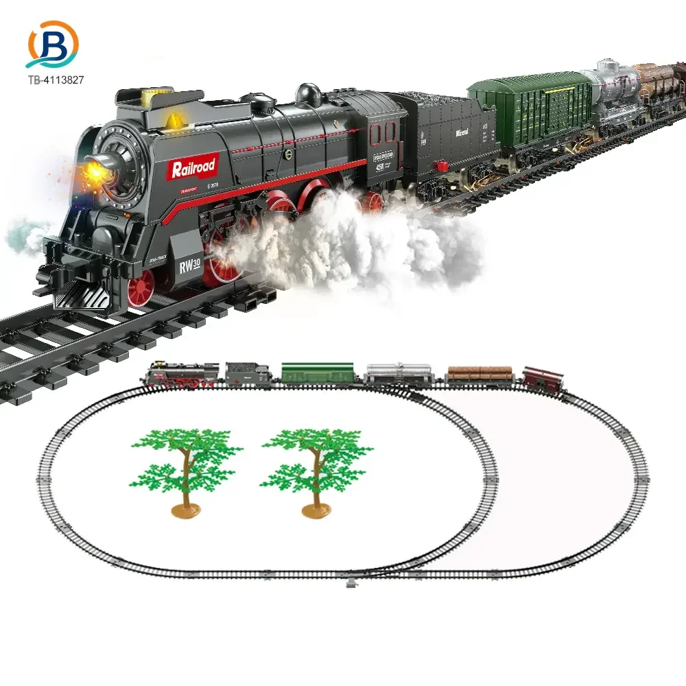 Retro Electric Train Toy, Steam Spray Effect (TB-4113827) — product photograph 1