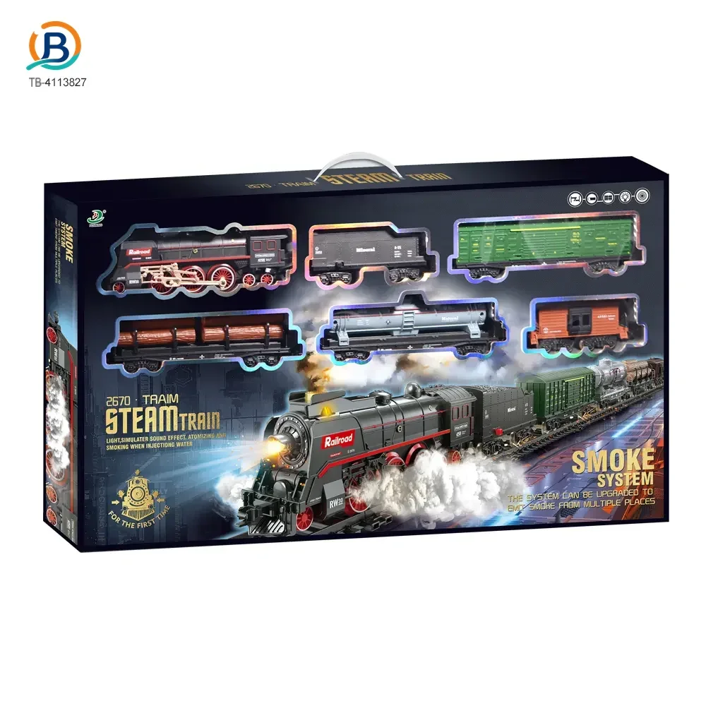 Retro Electric Train Toy, Steam Spray Effect (TB-4113827) — product photograph 5