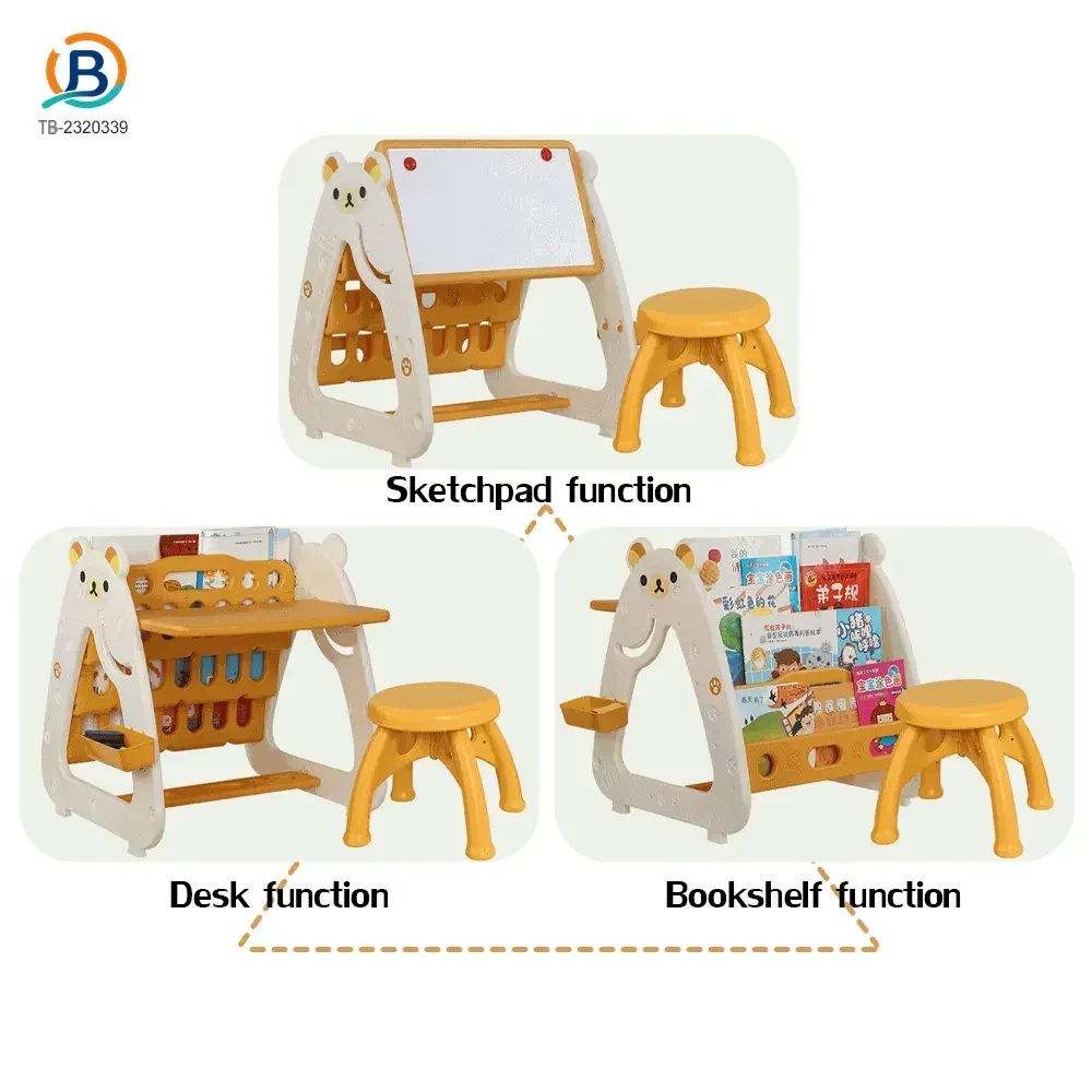 3-in-1 Study Table for Kids, Desk, Drawing Board & Bookshelf (TB-2320339) — product photograph 6