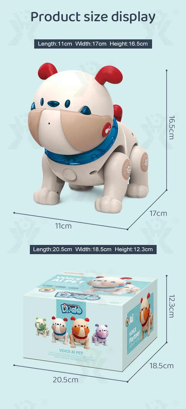 Interactive RC Robot Dog Toy (TB-4213489) — illustrated product details, panel 11