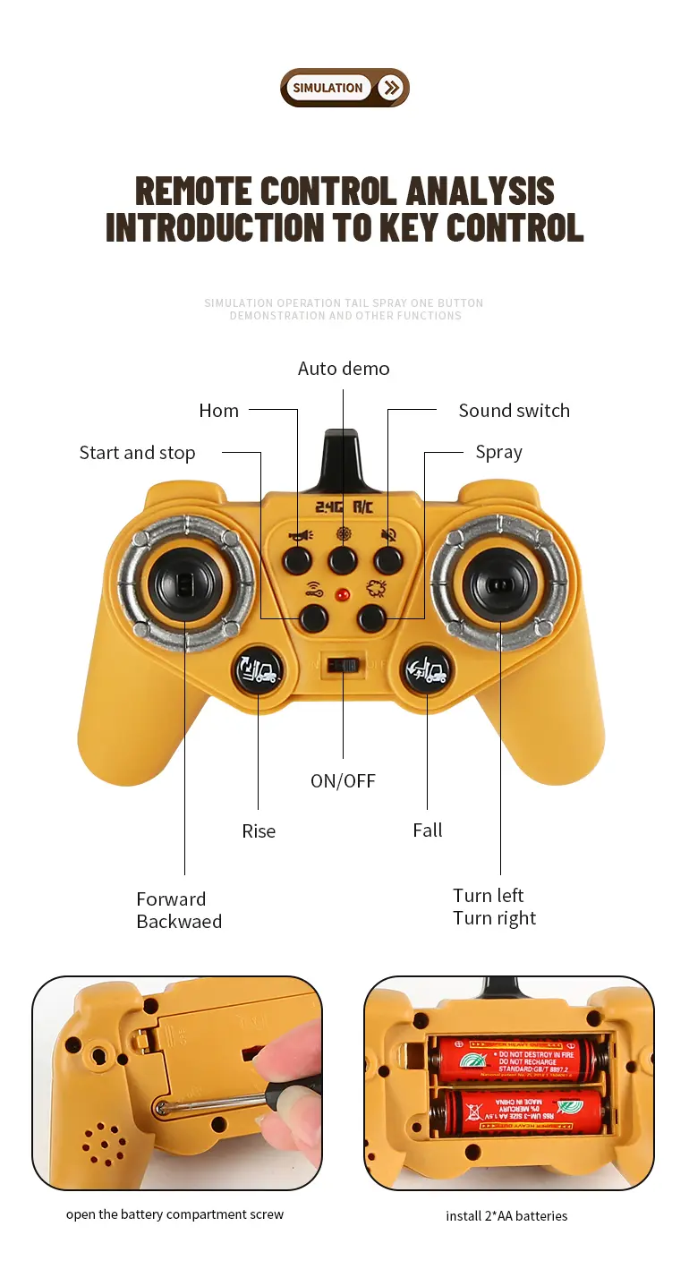 Remote Control Forklift Toys (TB-4136826) — illustrated product details, panel 13