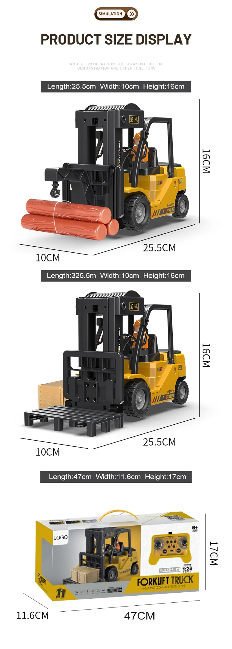 Remote Control Forklift Toys (TB-4136826) — illustrated product details, panel 17