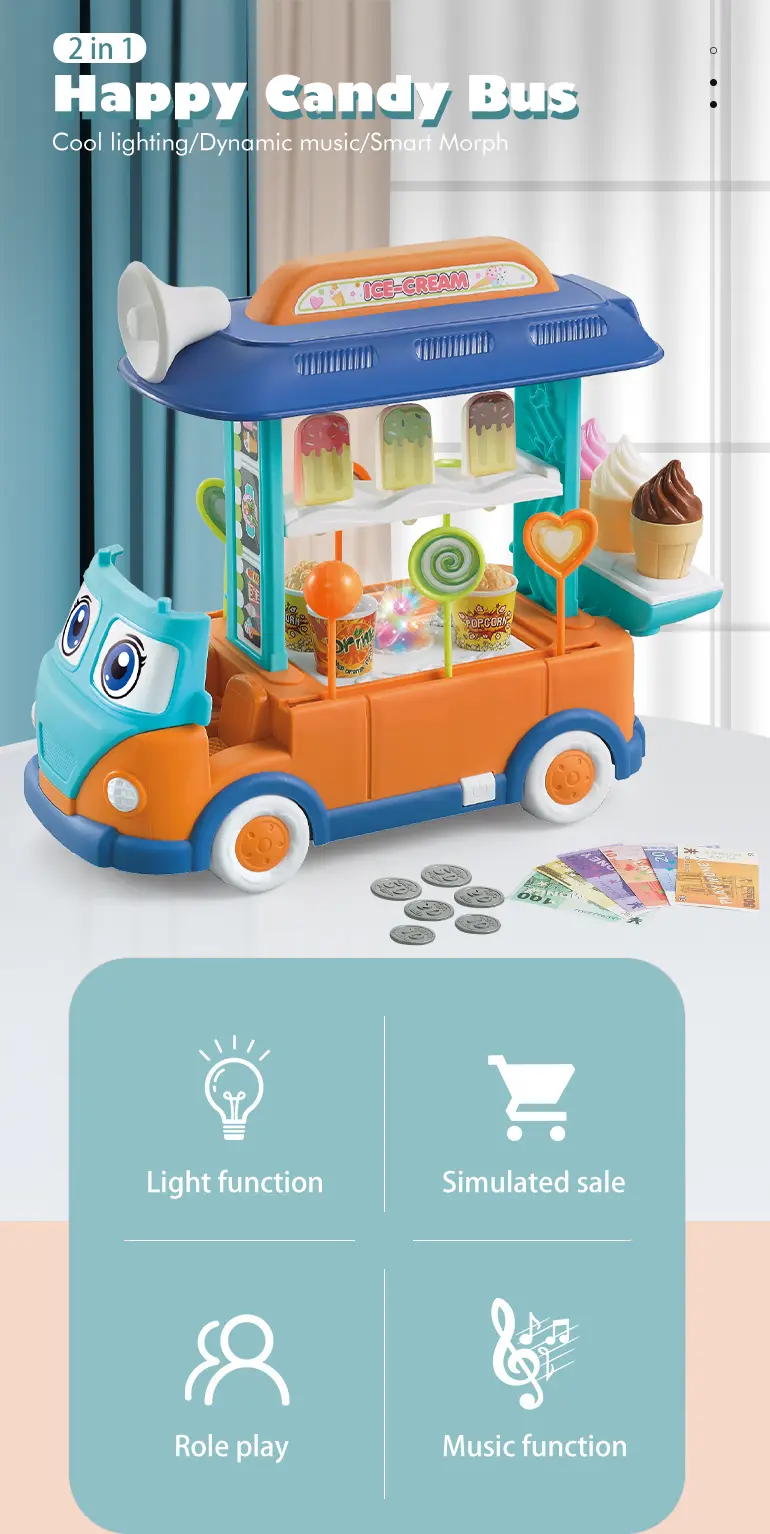 2-in-1 Dessert Bus Toy (TB-1534874) — illustrated product details, panel 1