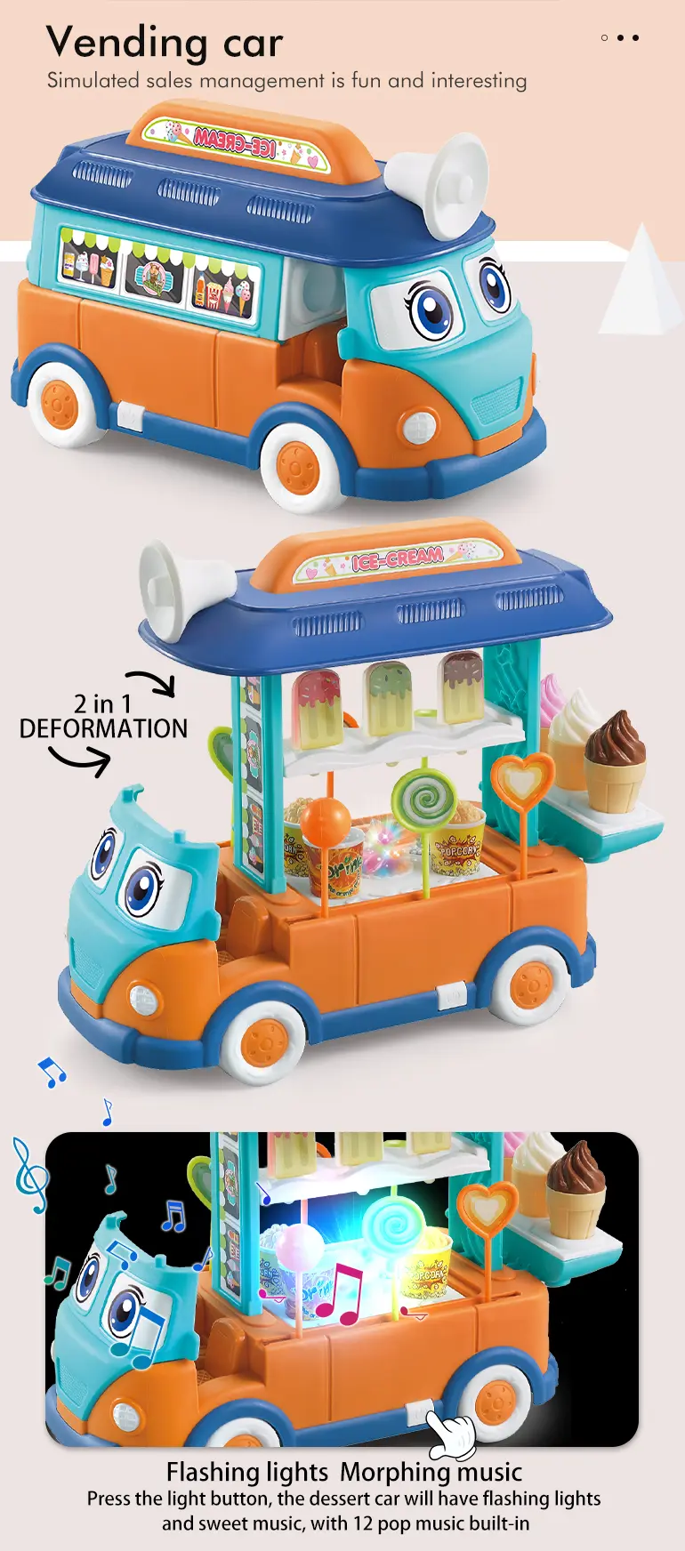 2-in-1 Dessert Bus Toy (TB-1534874) — illustrated product details, panel 2