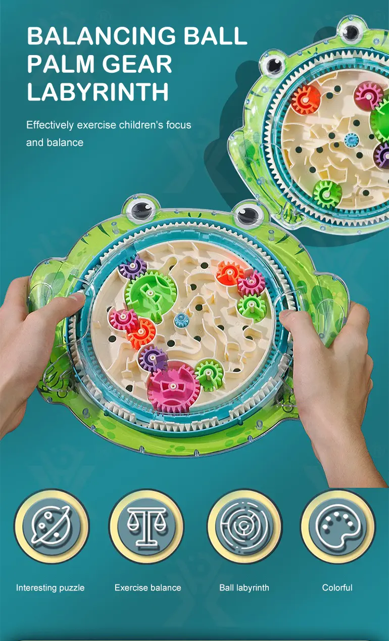 Gear Maze Puzzle Toy For Boosting Kids’ Development (TB-4126264) — illustrated product details, panel 1