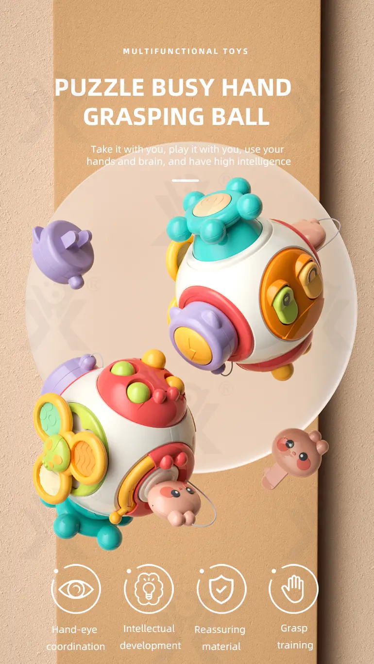 Busy Ball Toys (TB-4057010) — illustrated product details, panel 1