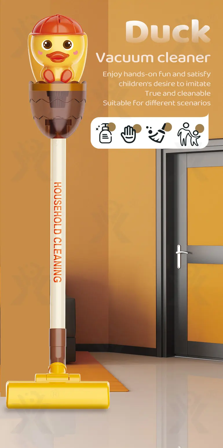 Duck-Shaped Vacuum Cleaner Toy (TB-2194448) — illustrated product details, panel 1