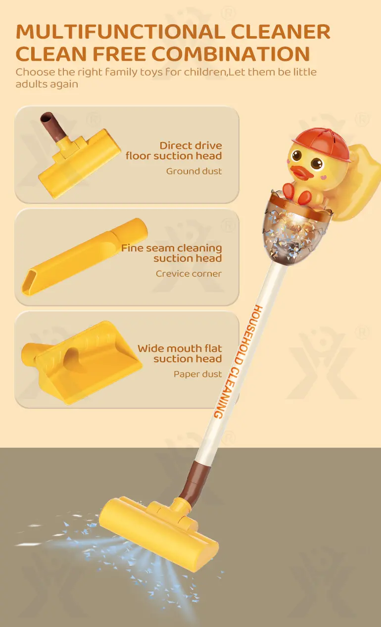 Duck-Shaped Vacuum Cleaner Toy (TB-2194448) — illustrated product details, panel 2