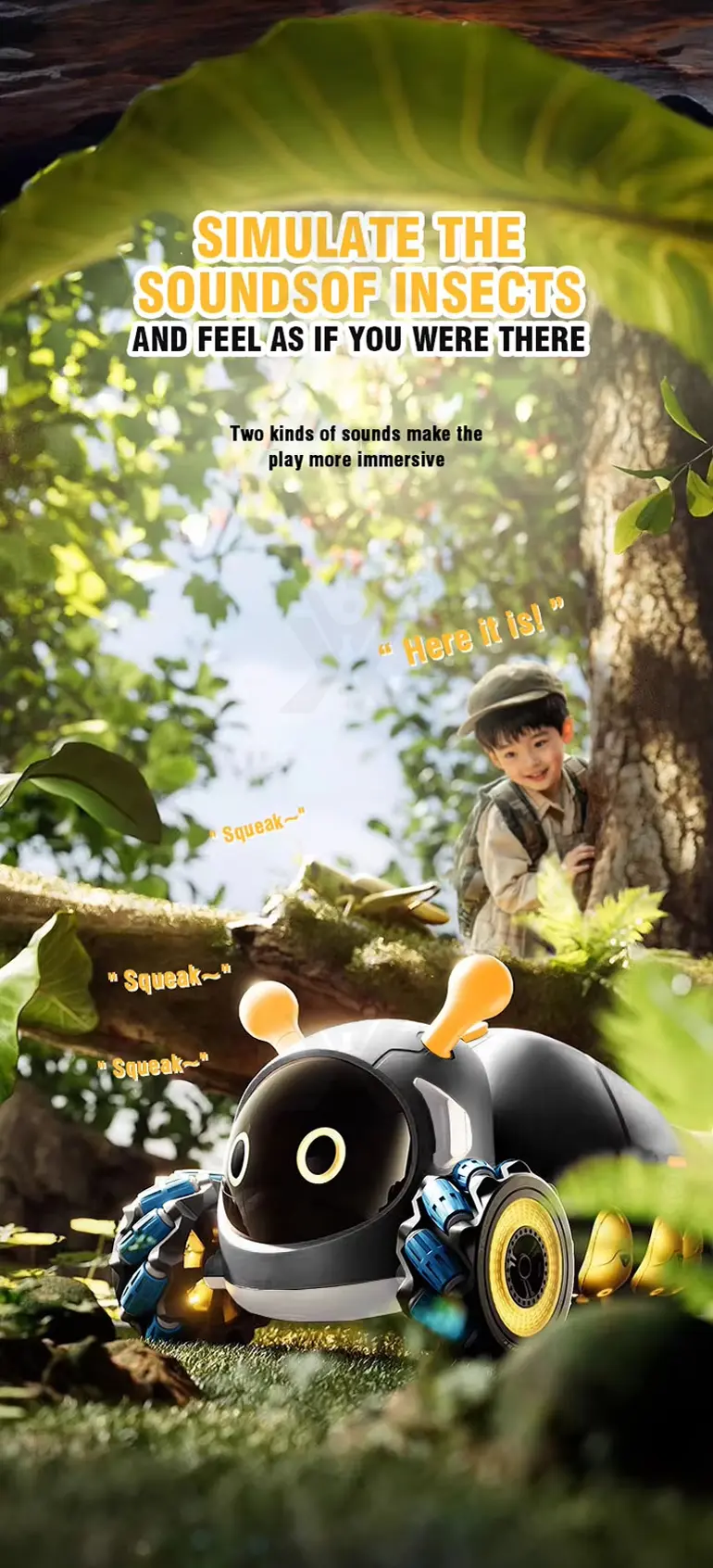 Bionic RC Caterpillar Stunt Cars Simulate the Movement of a Real Caterpillar (TB-4871180) — illustrated product details, panel 4