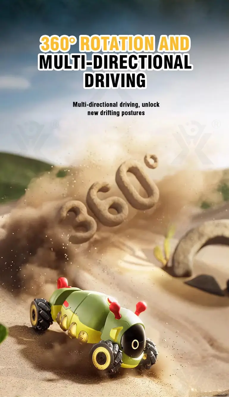 Bionic RC Caterpillar Stunt Cars Simulate the Movement of a Real Caterpillar (TB-4871180) — illustrated product details, panel 6