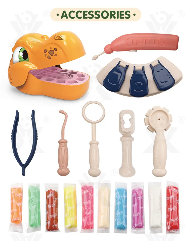 Dinosaur Dentist Toy Set For Kids (TB-2376952) — illustrated product details, panel 2