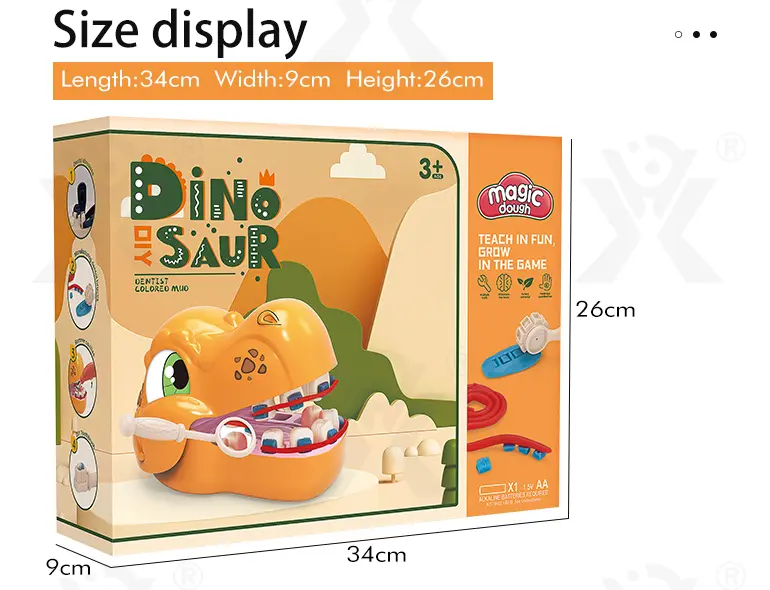 Dinosaur Dentist Toy Set For Kids (TB-2376952) — illustrated product details, panel 6