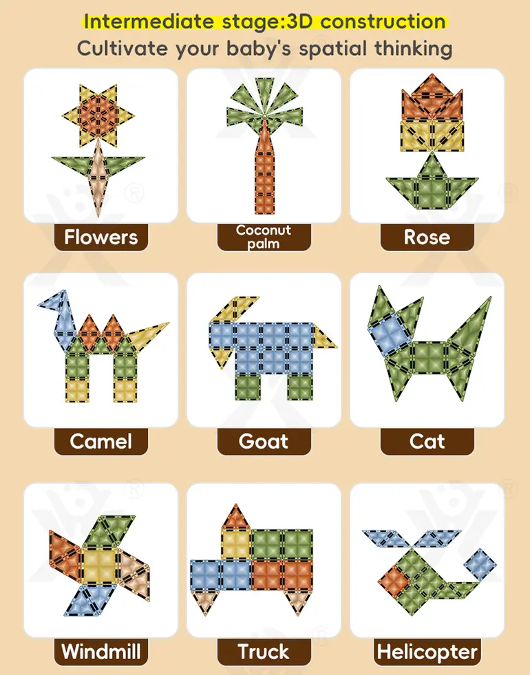 Dinosaur Park Magnetic Tiles Toy (TB-4219345) — illustrated product details, panel 10