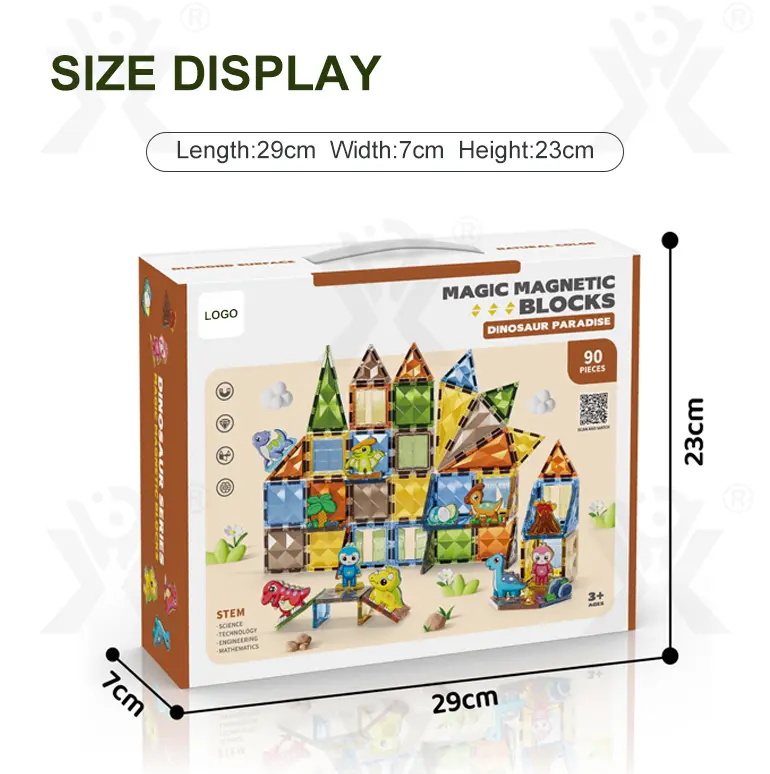 Dinosaur Park Magnetic Tiles Toy (TB-4219345) — illustrated product details, panel 14