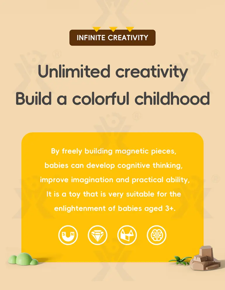 Dinosaur Park Magnetic Tiles Toy (TB-4219345) — illustrated product details, panel 2