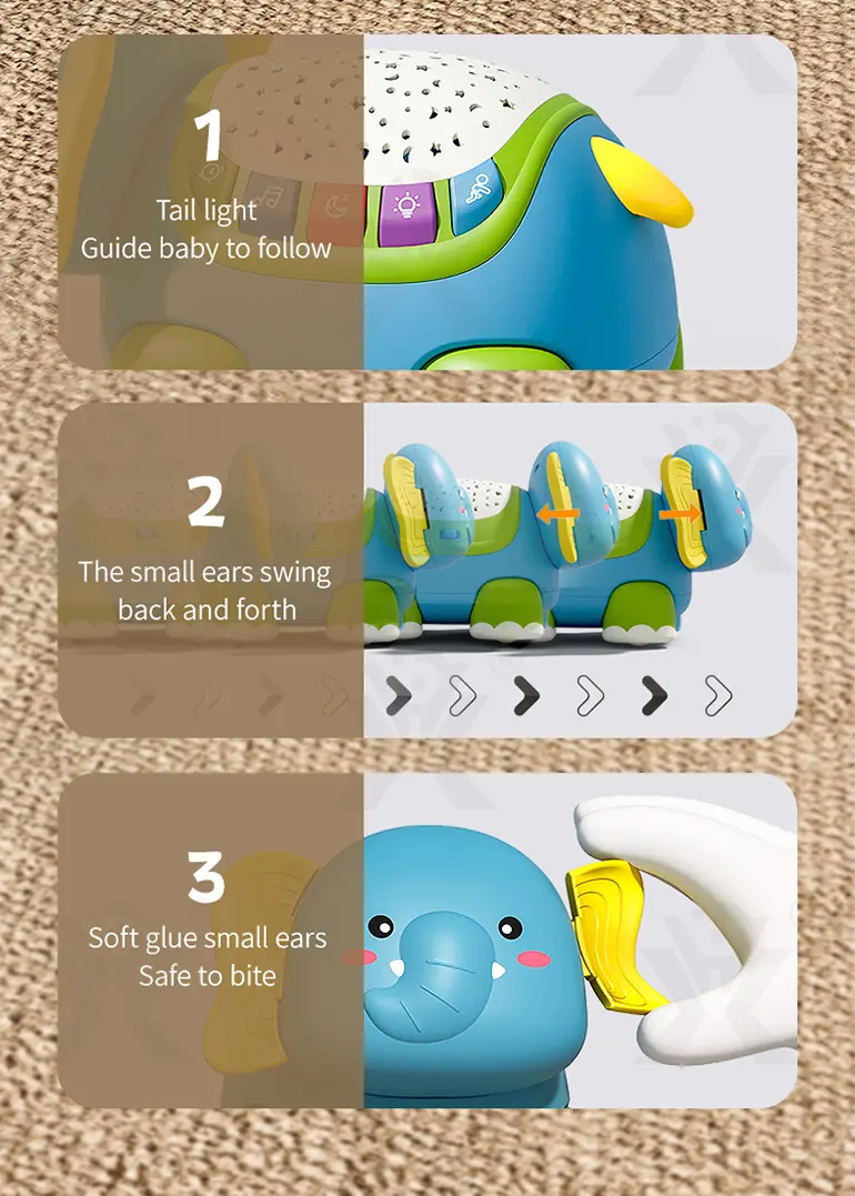 Smart RC Crawling Elephant for Guiding Your Baby to Crawl (TB-4166163) — illustrated product details, panel 4