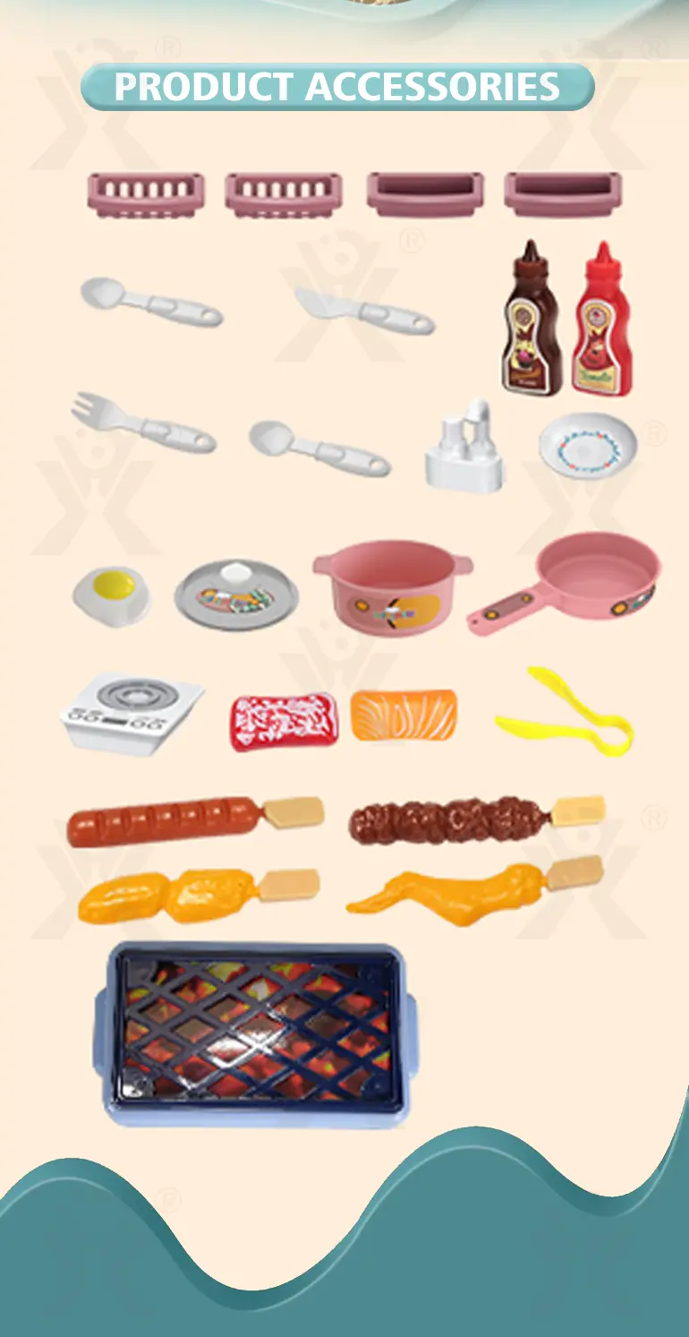Wholeale Pretend Play Kitchen Toy Kit With Light & Music (TB-2176435) — illustrated product details, panel 3