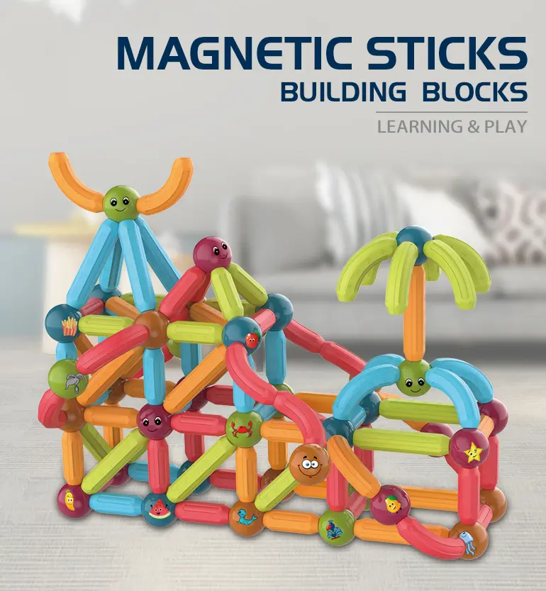 Magnetic Rod Building Blocks (TB-2193259) — illustrated product details, panel 1