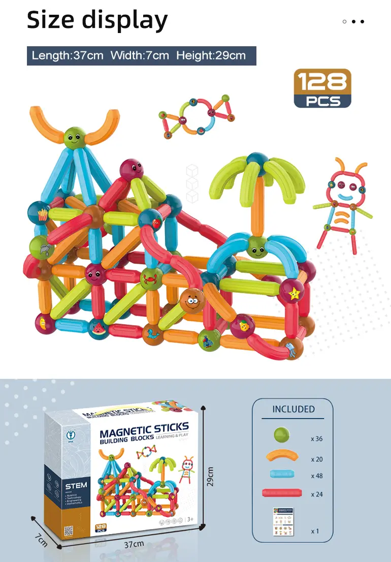Magnetic Rod Building Blocks (TB-2193259) — illustrated product details, panel 6