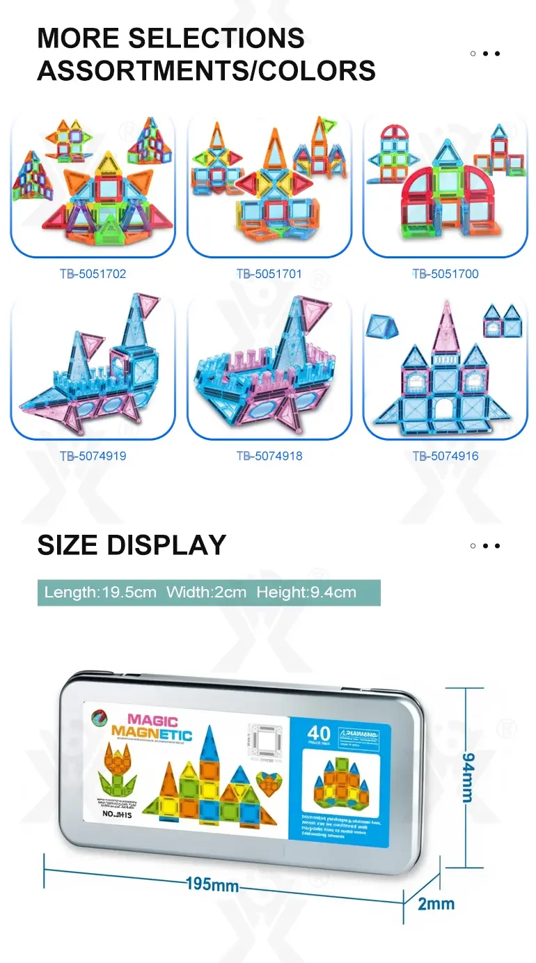 Magnetic Sheet Building Blocks (TB-5051703) — illustrated product details, panel 10