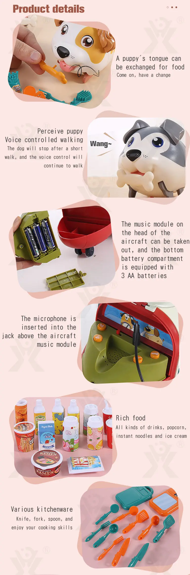 Sound-Activated Storage Aircraft Toy (TB-2198222) — illustrated product details, panel 3