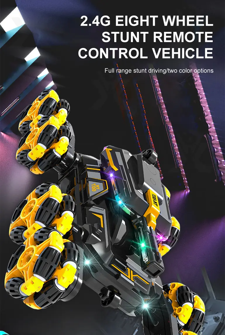 Eight Wheels Stunt Car With 360° Flips (TB-4166265) — illustrated product details, panel 1