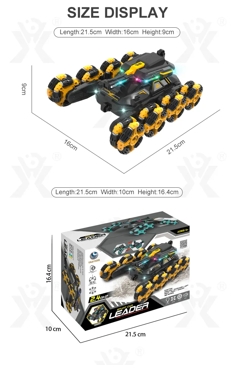 Eight Wheels Stunt Car With 360° Flips (TB-4166265) — illustrated product details, panel 10