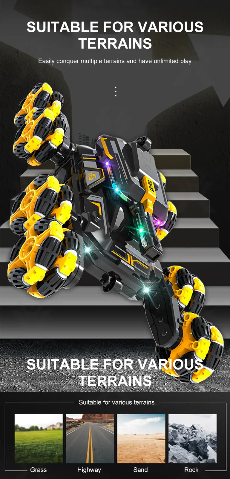 Eight Wheels Stunt Car With 360° Flips (TB-4166265) — illustrated product details, panel 7