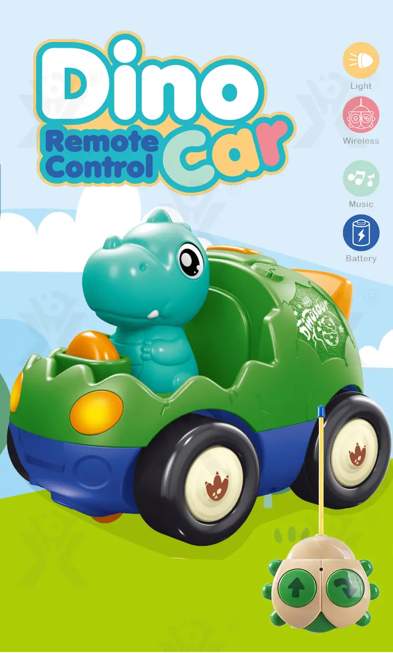 Remote Control 2-Way Dinosaur Car Toy (TB-4415373) — illustrated product details, panel 1