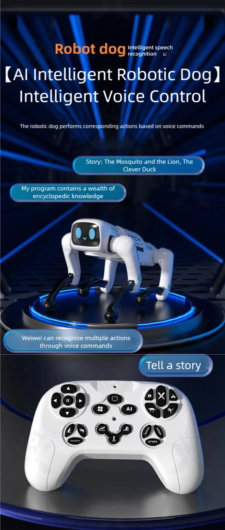 RC Al Mech Robot Dog Toy (TB-4944881) — illustrated product details, panel 6