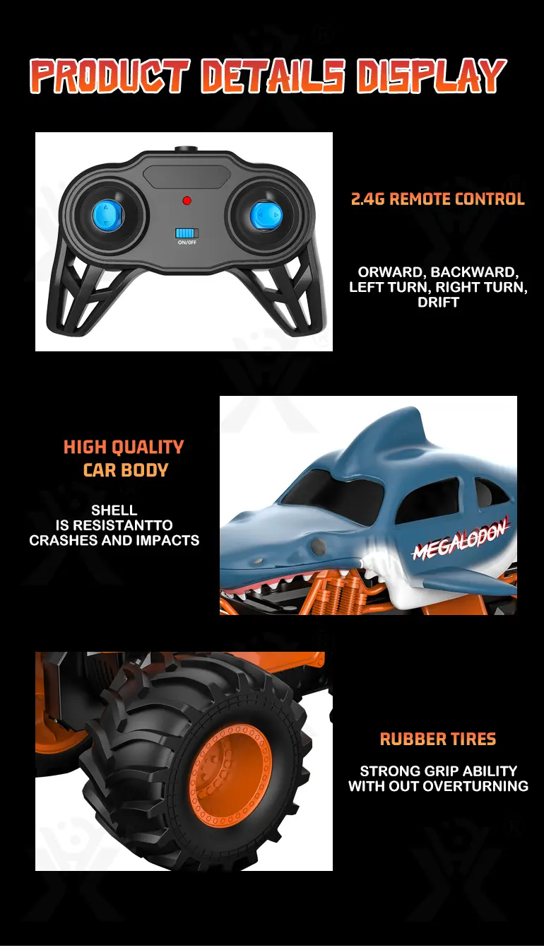 Shark Amphibious Vehicle Toy (TB-4359044) — illustrated product details, panel 7