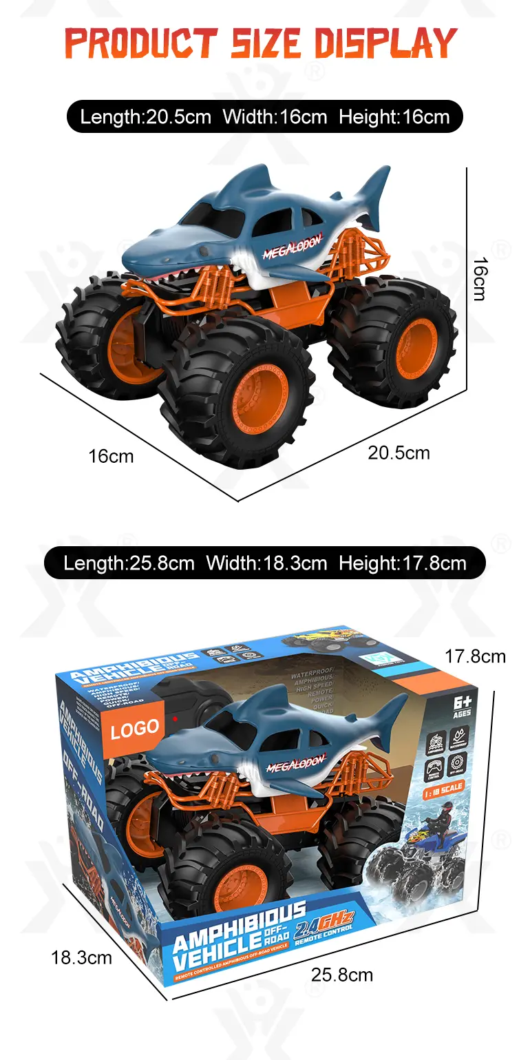 Shark Amphibious Vehicle Toy (TB-4359044) — illustrated product details, panel 9