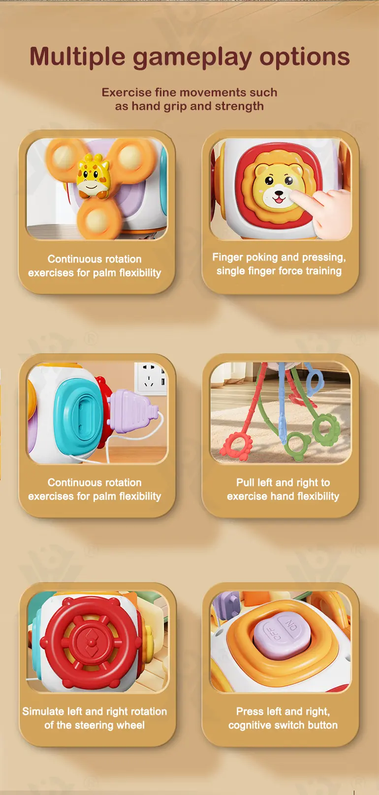 6-in-1 Baby Activity Cube Toy (TB-4362333) — illustrated product details, panel 2