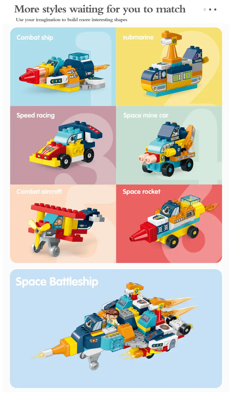 Building Blocks Spaceship (TB-2249445) — illustrated product details, panel 3